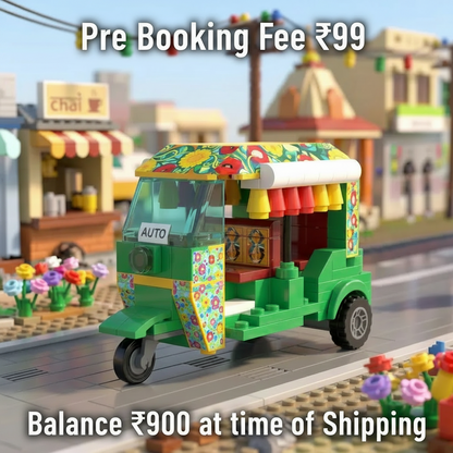 Pre Booking Fee. FINAL PRICE 999. Auto-Rickshaw Building Set