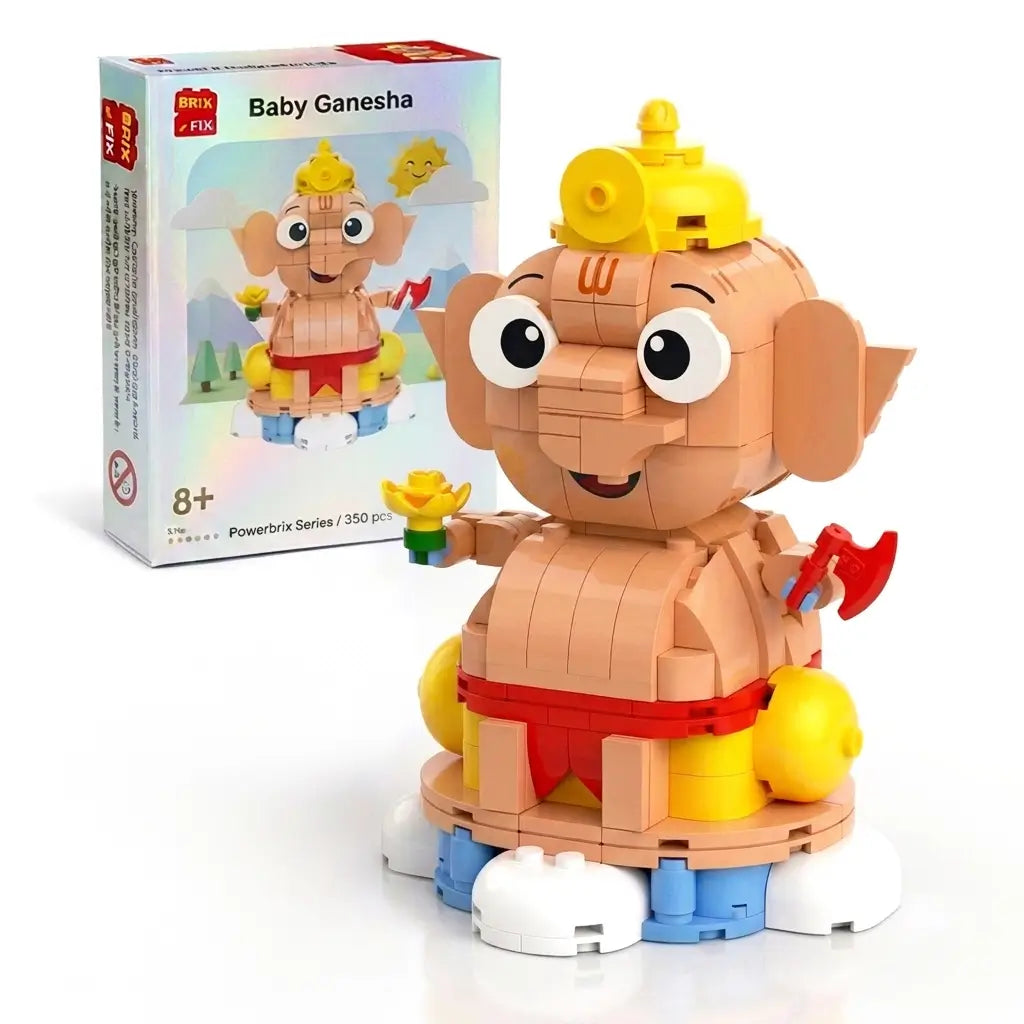 Baby Ganesha Building Blocks Set with Scan to Play Game ( Ages 8-99)